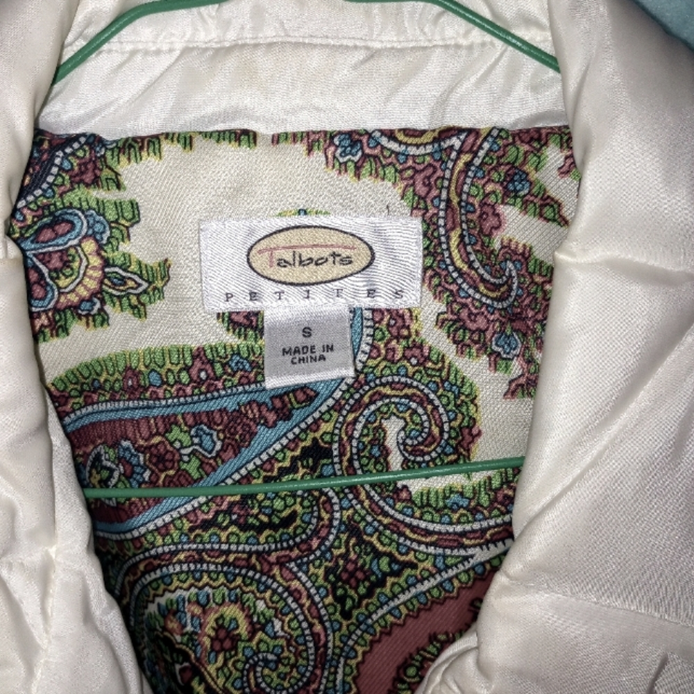 Talbots Women’s Quilted CreamFall/Winter Vest Size S